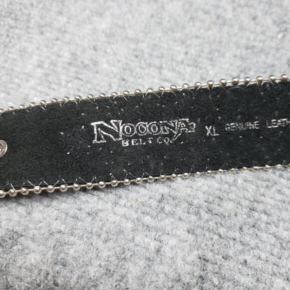 Nocona Belt Womens XL Black Leather Adjustable Western Etched Star Medallion New main image 6